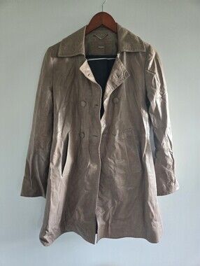 100% genuine lambskin trench coat